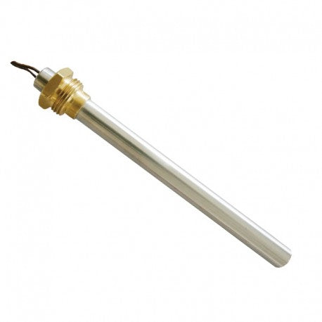 Resistenza di accensionecon raccordo filettato 3/8" GAS, diametro 9,9mm, lunghezza totale 160mm, lunghezza sottobattuta 150mm, 300Watt.